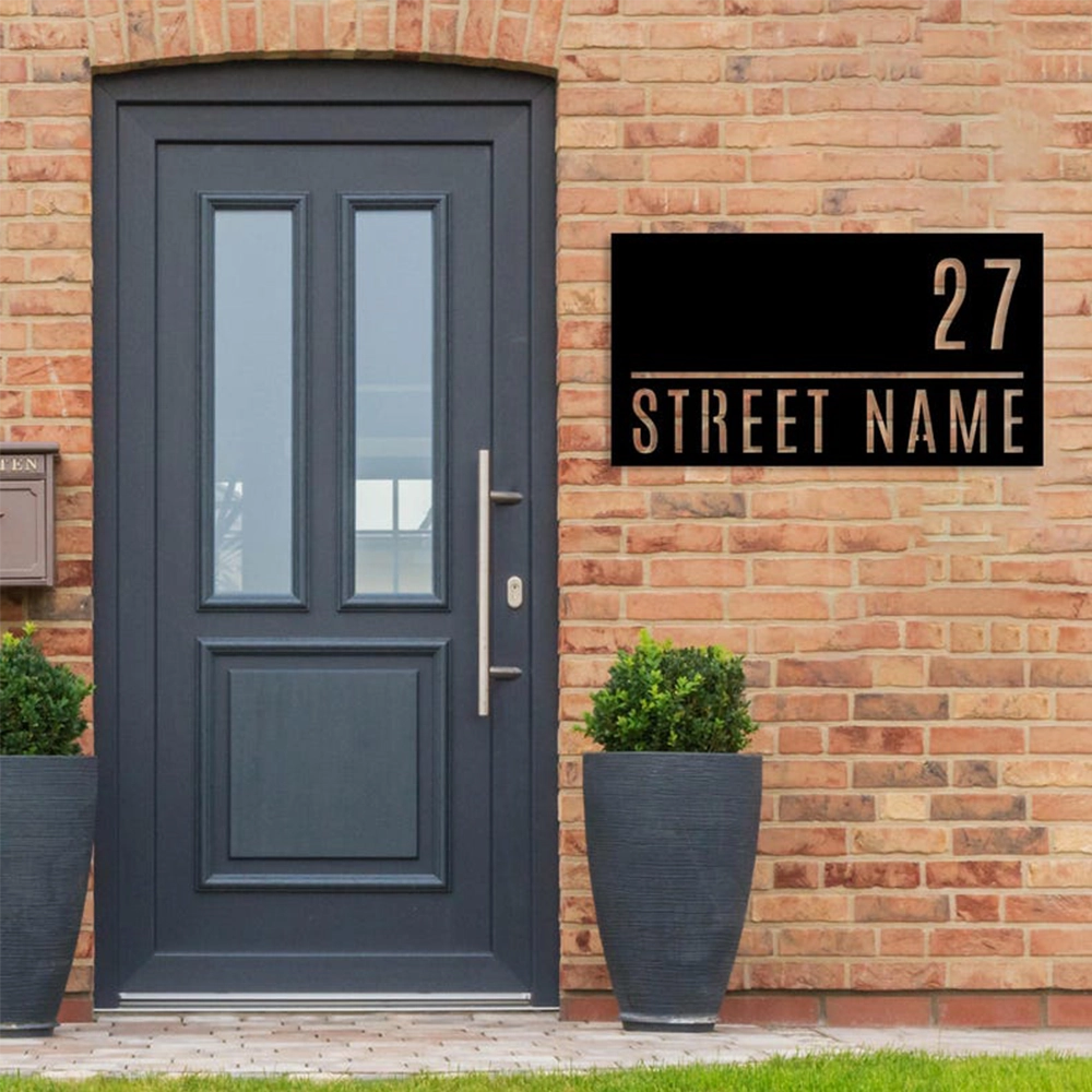 Metal Address Sign