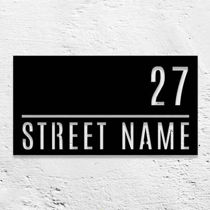 Metal Address Sign