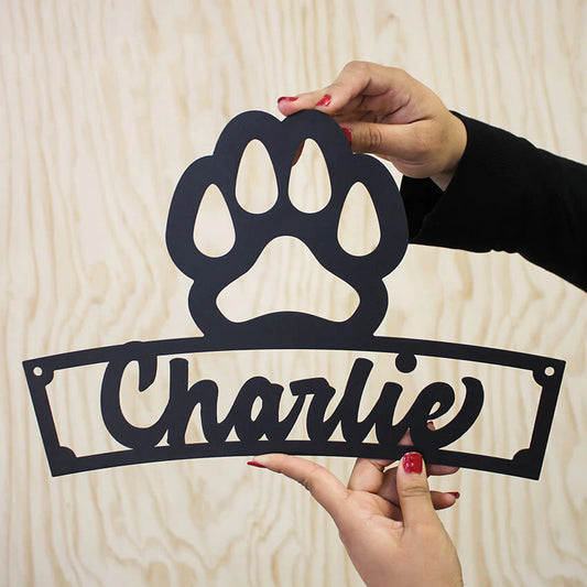 Puppy Paw Monogram With Customized Name