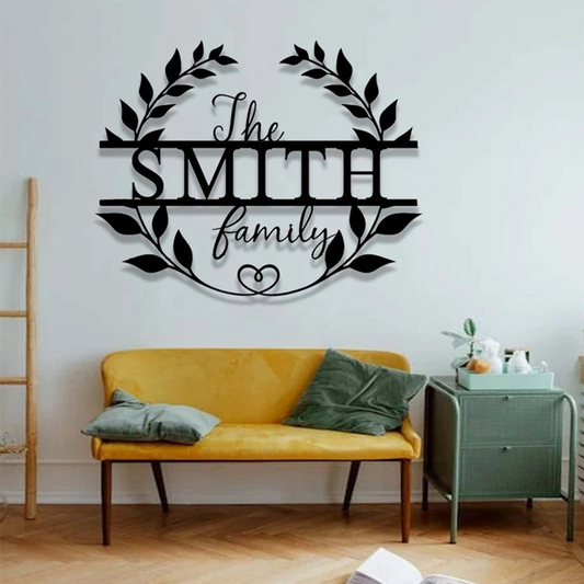 Personalized Family Name Metal Sign