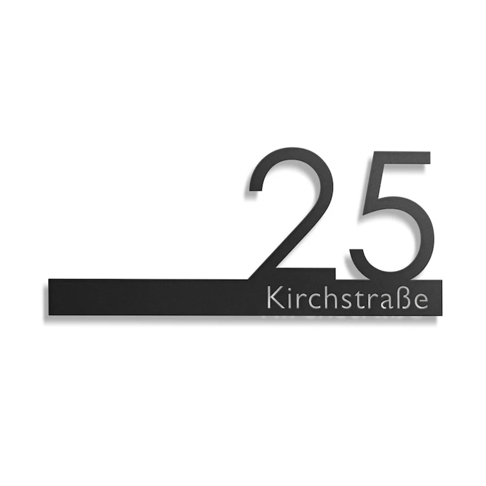Modern Weatherproof Steel House Number Sign