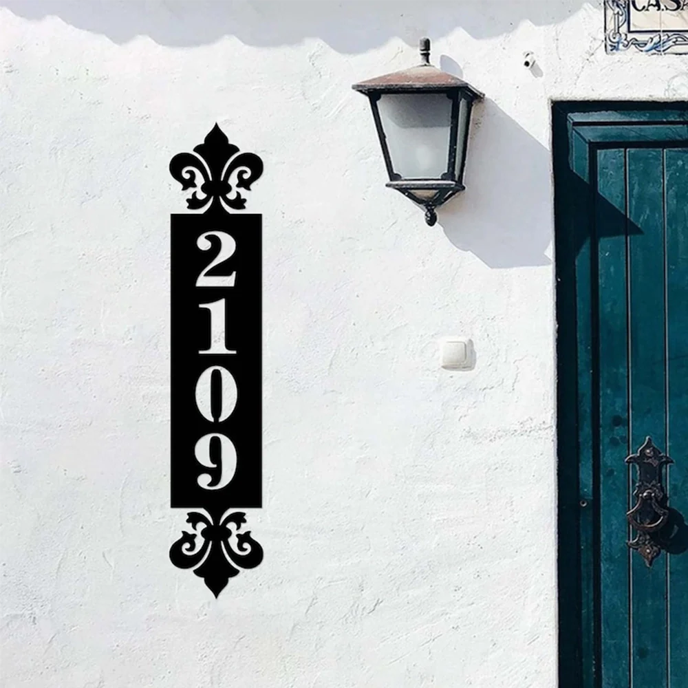 Metal House Number Sign