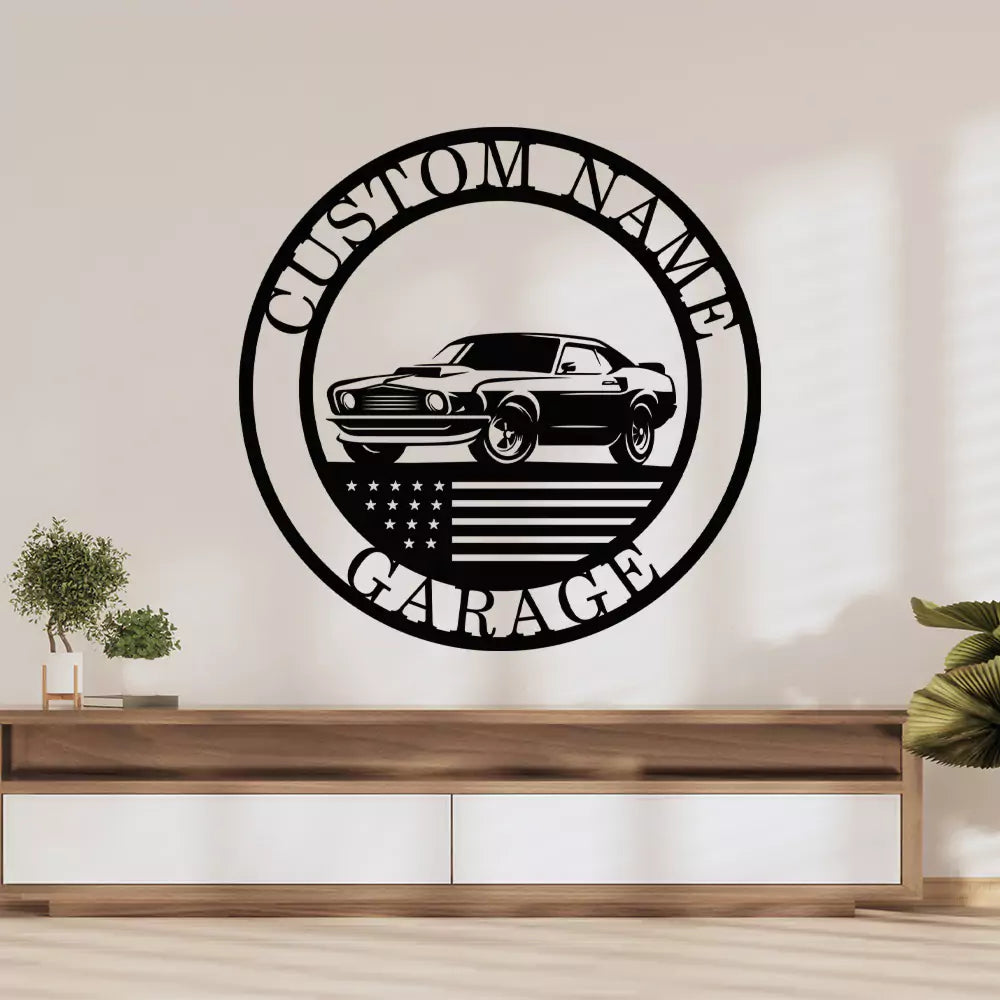 Custom Car Metal Sign for Garage