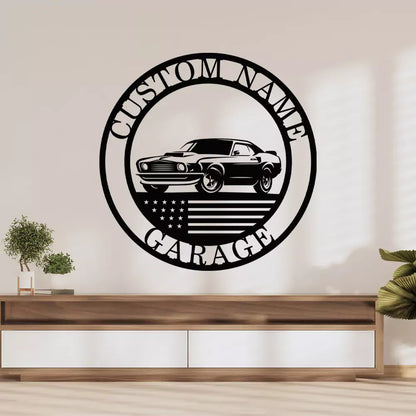 Custom Car Metal Sign for Garage