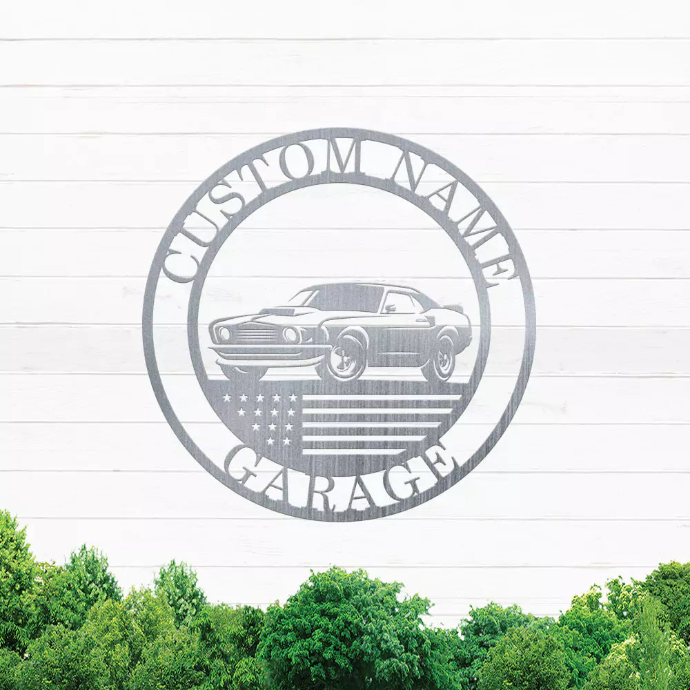 Custom Car Metal Sign for Garage