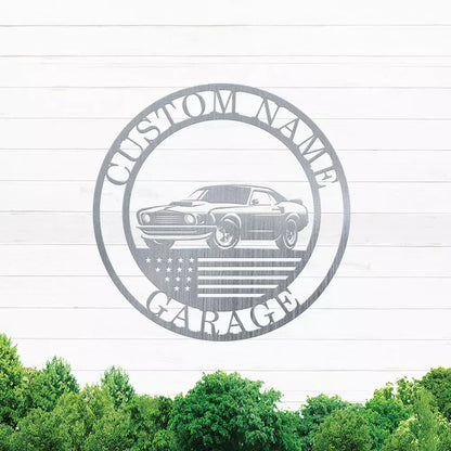 Custom Car Metal Sign for Garage