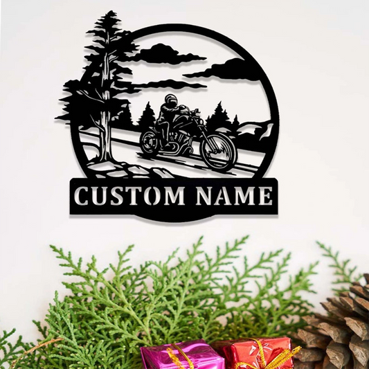 Custom Metal Motorcycle Sign For Garage